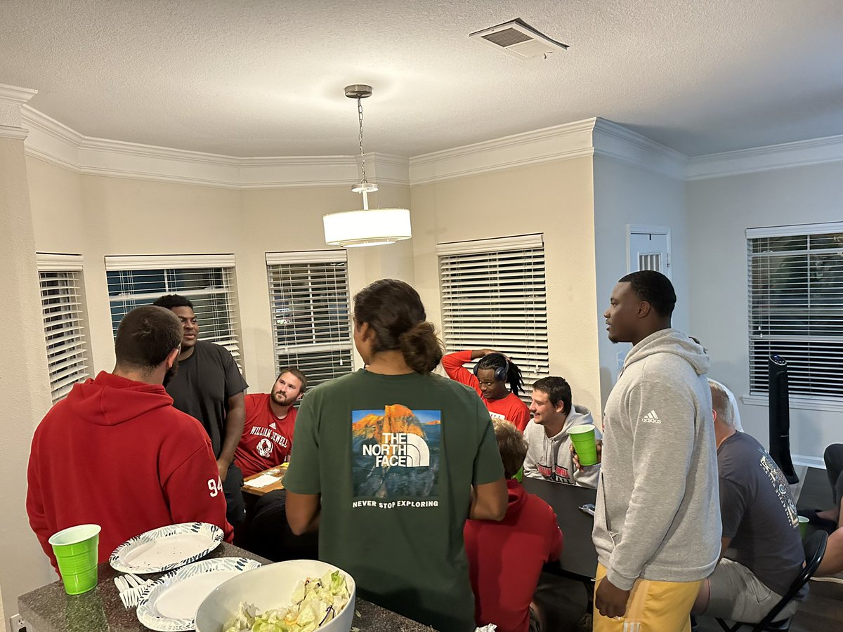 Always fun having the DLine over for a home cooked meal! Memories like these will last longer than the score of any game