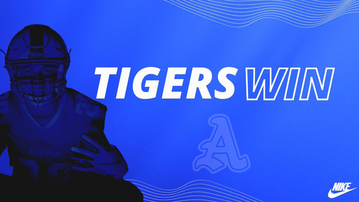 Auburn High Football (@auburnhighfb) on Twitter photo JV Final Score: Auburn 21 Enterprise 14. Congratulations Tigers!
#BlueCollarMentality
#playfortheA
<a href="/JWayneParnell/">Wayne Parnell</a>
<a href="/baggs018/">Drew Bagwell</a>
<a href="/DBCoach_JKitch/">Coach Jeramiya Kitchens</a>
<a href="/CoachGFerg/">Graham Ferguson</a> JV Final Score: Auburn 21 Enterprise 14. Congratulations Tigers!
#BlueCollarMentality
#playfortheA
<a href="/JWayneParnell/">Wayne Parnell</a>
<a href="/baggs018/">Drew Bagwell</a>
<a href="/DBCoach_JKitch/">Coach Jeramiya Kitchens</a>
<a href="/CoachGFerg/">Graham Ferguson</a>