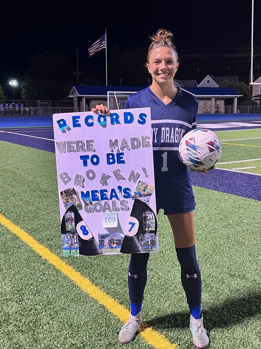 ETNreisenweber's tweet photo. Big congrats to Warren standout junior soccer player Meea Irwin on scoring her 100th career goal! https://t.co/pfkKNmluqc