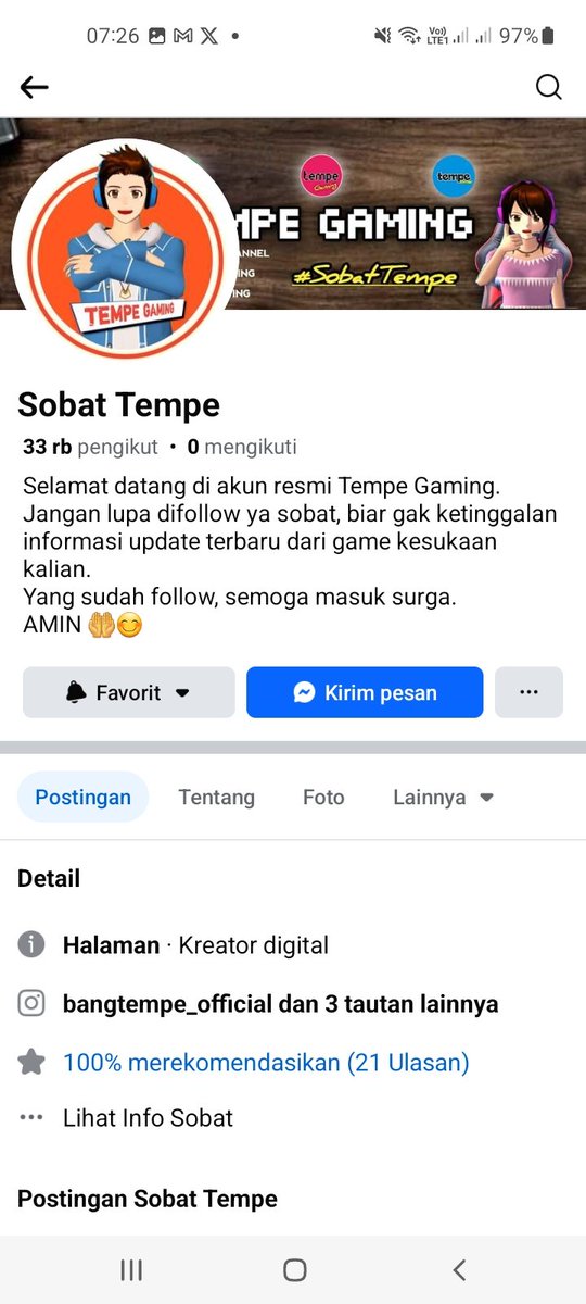 TempeChannel's tweet photo. Sampai saat ini tim @facebook dan @Meta serta @MetaNewsroom belum bisa mengembalikan halaman saya yang telah dicuri oleh orang yang tidak bertanggung jawab dan halaman tersebut telah dimasukkan ke dalam portofolio mereka.
Tolong saya tim facebook. https://t.co/hRGbCS35zr