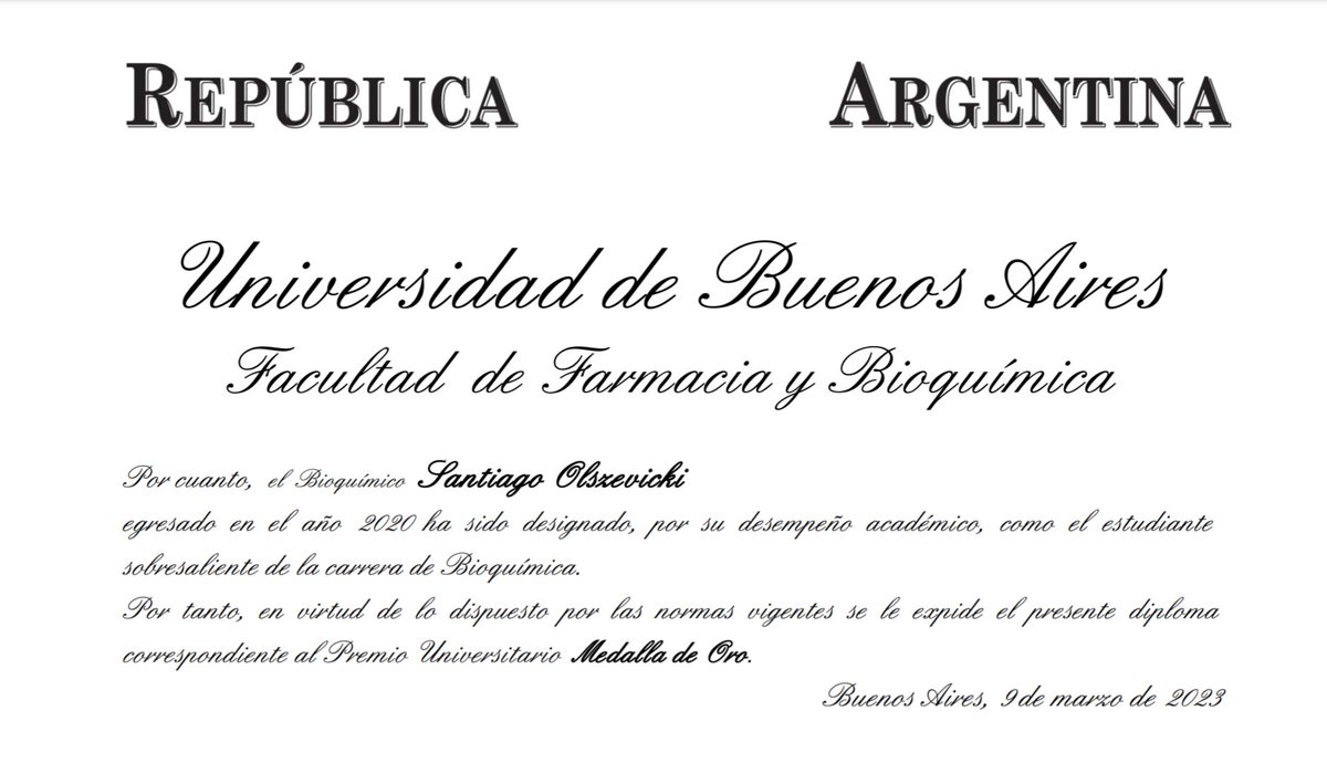 Cuatro años después de terminar, habemus medalla de oro.