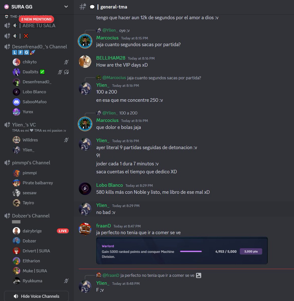 MukeGaming's tweet image. Últimas horas del #P2A de @themachinesgame ⏳ y el discord de @suragamingteam lo sabe ✅