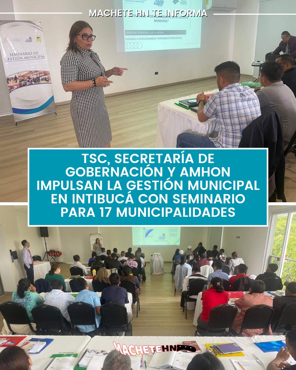 machetehn2009's tweet photo. Tribunal Superior de Cuentas Honduras - TSC, Secretaría de Gobernación Justicia y Descentralización y la Asociación de Municipios de Honduras ofrecen en La Esperanza el undécimo seminario Fortalecimiento de la Gestión Municipal.

#Honduras #intibuca https://t.co/FHIq1nbwjO