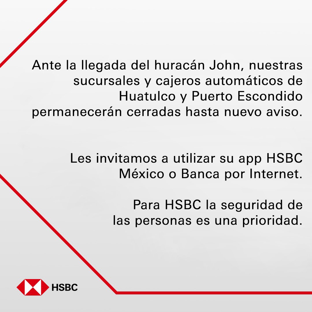 En HSBC la seguridad de nuestros clientes y colaboradores es prioritaria, por lo tanto, les compartimos el siguiente aviso.