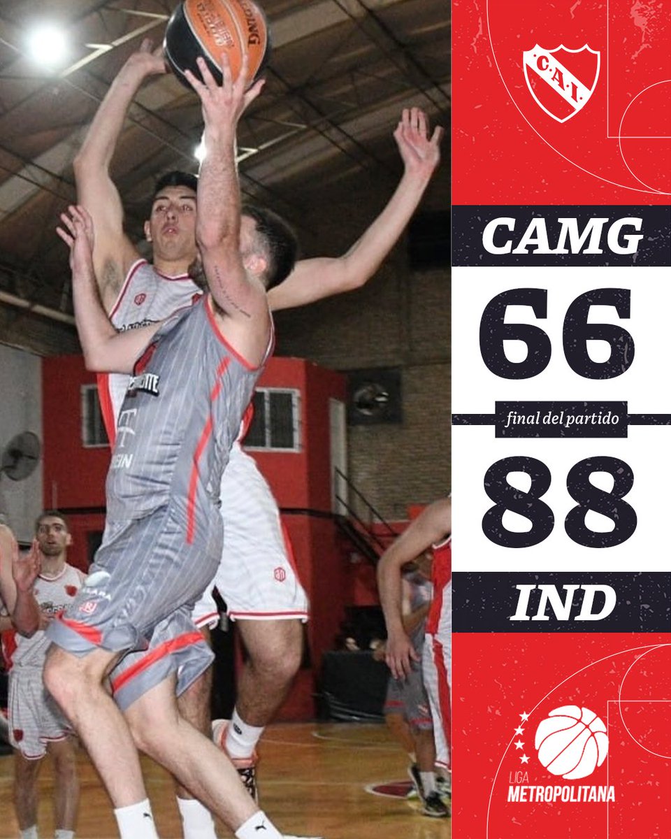 GANÓ INDEPENDIENTE👺🏀 los rojos volvieron a la victoria ante Monte Grande 88-66, en condición de visitante por la fecha 11 de la Liga Metropolitana.