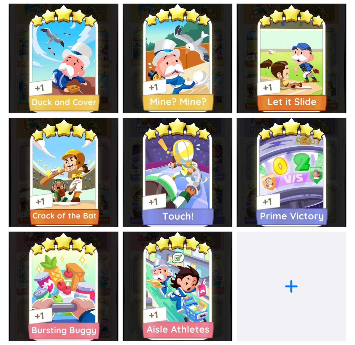 hyonscart's tweet photo. wts Ifb monopoly go stickers 

fs/for sale

5⭐️ = $3 or ₱100

mop: gcash paypal f&amp;f zelle venmo cashapp applepay

t: duck and cover mine mine let it slide crack of the bat touch prime victory bursting buggy aisle athletes stars pay dice boost #MonopolyGo #MonopolyGoSell https://t.co/RDTOWVTmAO
