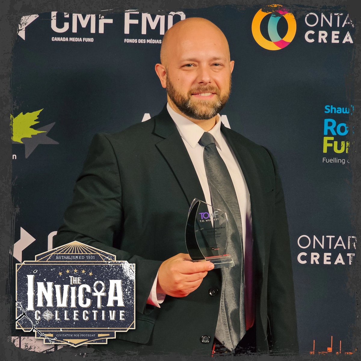InvictumDigital's tweet image. I was privileged to attend the @TOWebFest last week &amp;amp; was honored to receive the award for Best Sound Design in a Podcast for my work on #TheInvictaCollective! It was a great event! Cast &amp;amp; Crew, thanks for letting me back you up! #audiodrama #towebfest #adventure #audiofiction