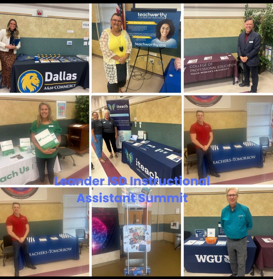 SheaDavis8's tweet photo. Great day of learning for our instructional assistants in LISD! The keynote speakers were 🙌🏻Proud Alumna 👩🎓 of A&M Commerce! Loved these universities being here today! #lisdteachwithme #NoplacelikeLISD #1LISD #sprog @carlieyeager1 https://t.co/7btTbDvL0o