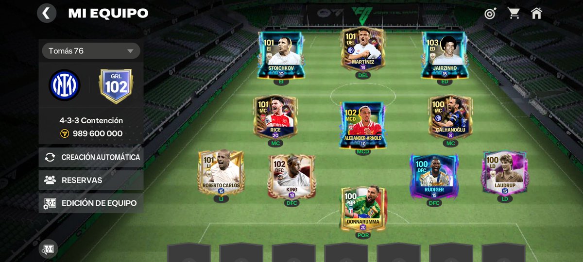 Alexand97339293's tweet photo. @Franklyn_Games @FGameplays_ Este es mi segundo equipo en fc Mobile https://t.co/ugP09uOQQu