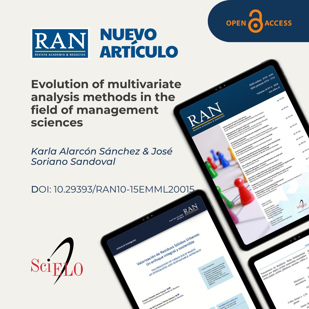 RAN - Revista Academia & Negocios (@ran_udec) on Twitter photo #RAN - New Published Paper 🖨
📖 Title: Evolution of multivariate analysis methods in the field of management sciences
✍ Written by: Karla Alarcón Sánchez & José Soriano Sandoval
🔗 Link: 10.29393/RAN10-15EMML20015
#UdeC <a href="/EAN_UdeC/">EAN UdeC</a> <a href="/EditorialUdeC/">Editorial UdeC</a> <a href="/revistasudec/">revistasudec</a> <a href="/UdecChillan/">UdeC Chillán</a> #RAN - New Published Paper 🖨
📖 Title: Evolution of multivariate analysis methods in the field of management sciences
✍ Written by: Karla Alarcón Sánchez & José Soriano Sandoval
🔗 Link: 10.29393/RAN10-15EMML20015
#UdeC <a href="/EAN_UdeC/">EAN UdeC</a> <a href="/EditorialUdeC/">Editorial UdeC</a> <a href="/revistasudec/">revistasudec</a> <a href="/UdecChillan/">UdeC Chillán</a>