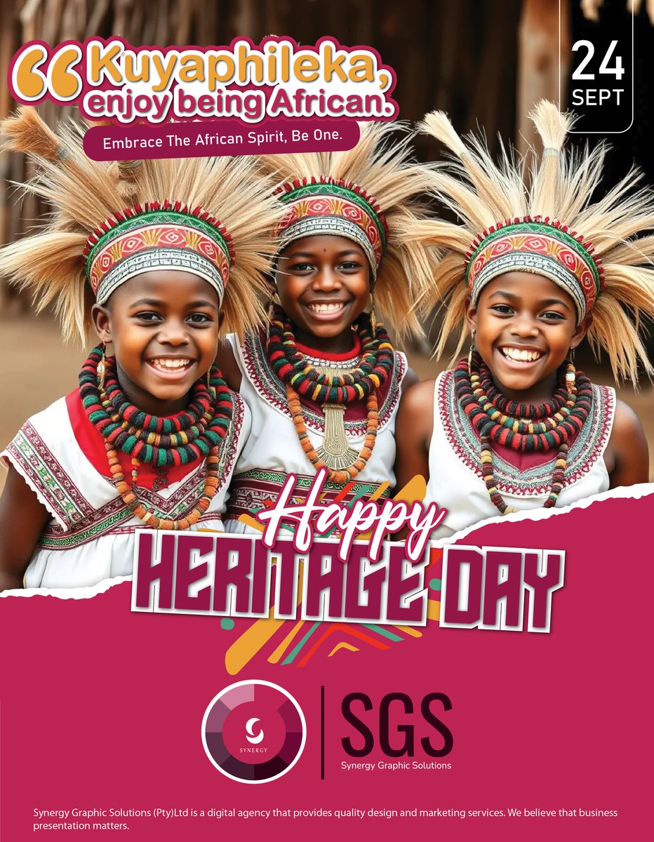 OrgSynergy's tweet image. We truly believe in collaboration and a unified effort to go further. It is important to embrace the uniqueness that comes with being African. We wish you a happy heritage day.

Spend time well with friends and family.

#Synergy #heritage #HeritageMonth #HeritageDay #design