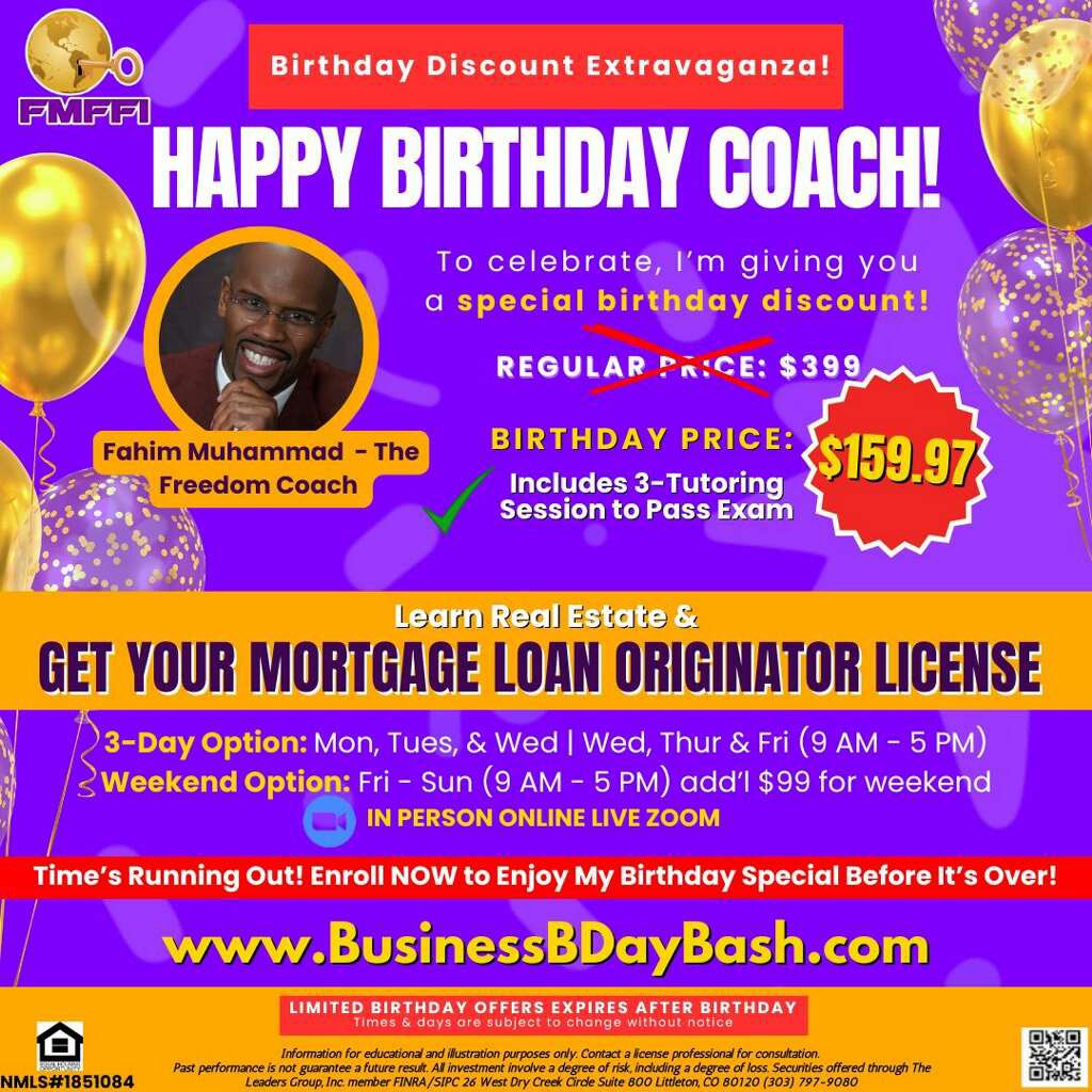 FreedomCoach5's tweet photo. End 2024 Strong! September to Remember Mortgage Loan Originator  BDay Special!
https://t.co/bAfbZG6oGQ https://t.co/2pIoIEKhgs
