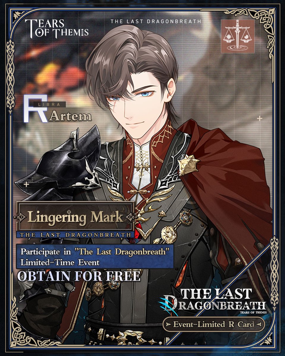 TearsofThemisEN's tweet photo. ✦ The Last Dragonbreath ✦ Rewards (1/2)

Starting 9/29,
✦ Complete the event tasks to get Tears of Themis - Limited ×10 and the "Celebration - Dragonbreath" Namecard.
✦ Accumulate Hero Coins to get 4 event-limited R cards and their card fragments.

#TearsOfThemis https://t.co/jPMrZdCK1B