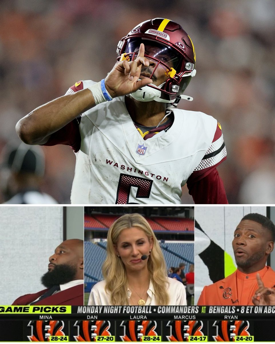 BleacherReport's tweet photo. Jayden Daniels in primetime 🌟

21/23
254 YDS
40 Rush YDS
3 TOT TD

Commanders got one 💎 https://t.co/TQ0VU2qjGb