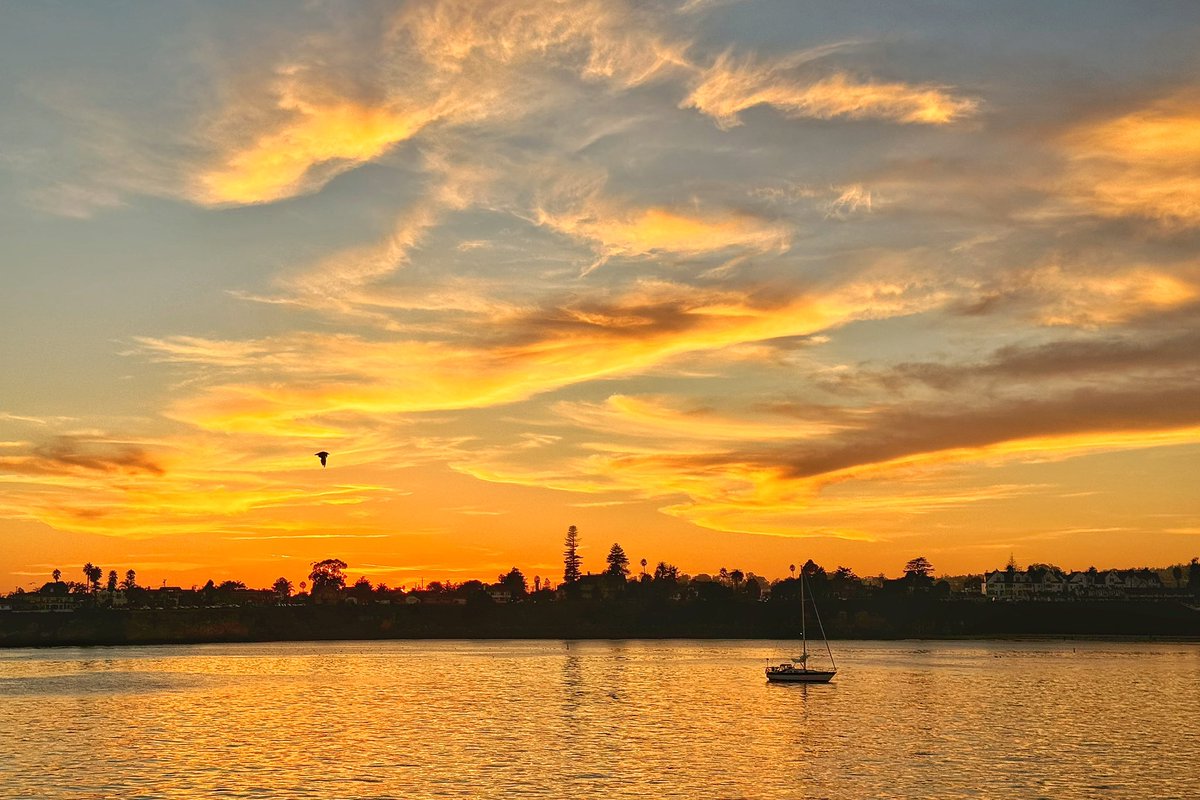 An Autumn sunset as seen from the Santa Cruz Wharf