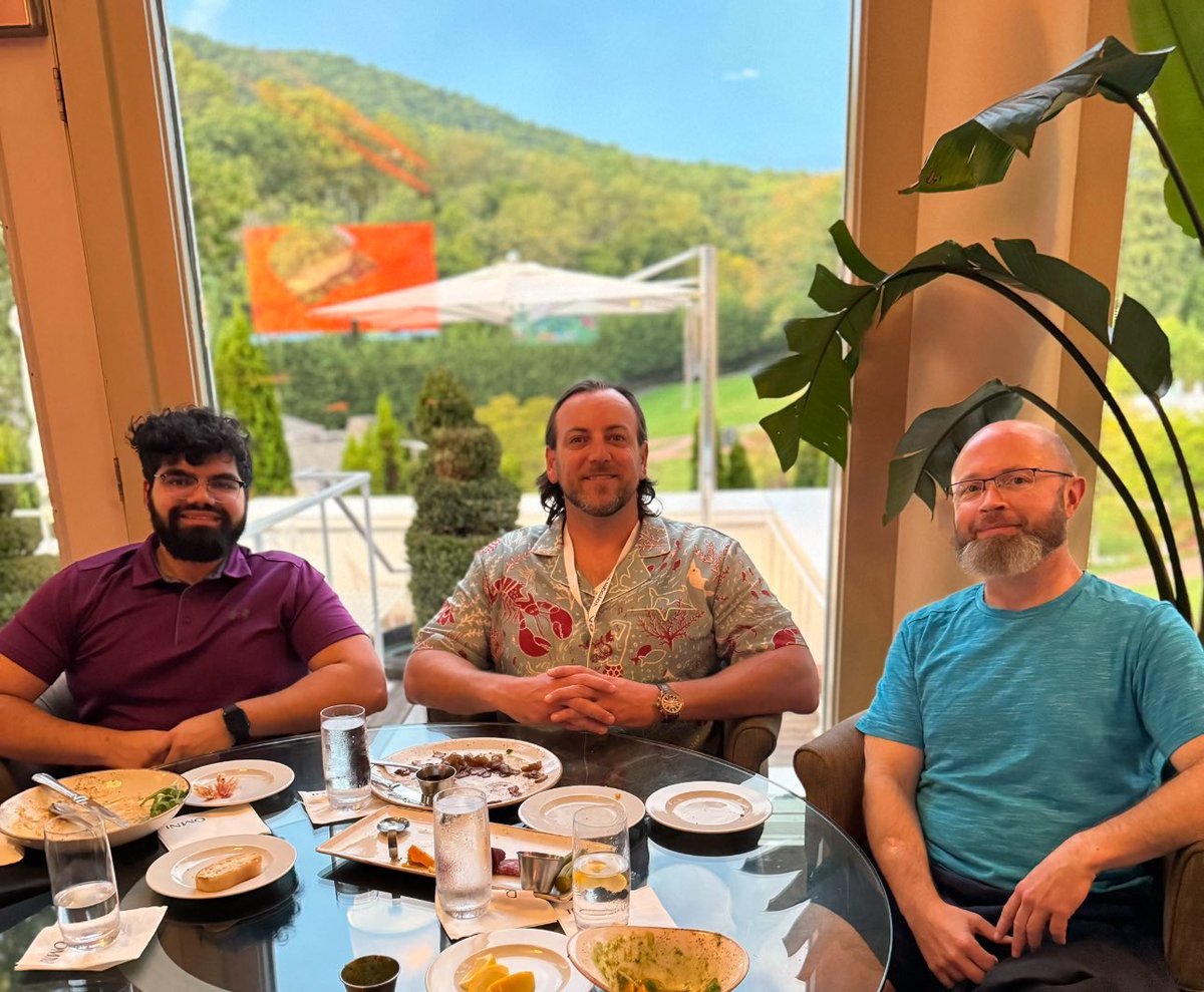 Enjoying great meals at the Virginia Optometric Association event at The Homestead with Dr. Ahmed &amp; Dr. Teaters.