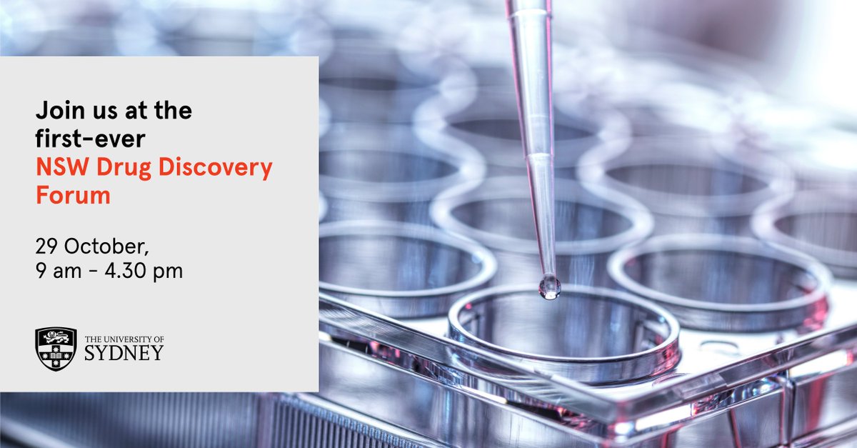 Centre for Drug Discovery Innovation (@sydney_ddi) on Twitter photo 📣 Register to attend the NSW Drug Discovery Forum - a free full-day event!
Hear researchers present innovative ideas to a panel of experts and connect with industry professionals.
<a href="/MTPConnect_AUS/">MTPConnect</a> <a href="/AbinitioPharma/">Ab Initio Pharma</a>
📍Cliftons Sydney Margaret Street
📲 bit.ly/3BhLHCo 📣 Register to attend the NSW Drug Discovery Forum - a free full-day event!
Hear researchers present innovative ideas to a panel of experts and connect with industry professionals.
<a href="/MTPConnect_AUS/">MTPConnect</a> <a href="/AbinitioPharma/">Ab Initio Pharma</a>
📍Cliftons Sydney Margaret Street
📲 bit.ly/3BhLHCo