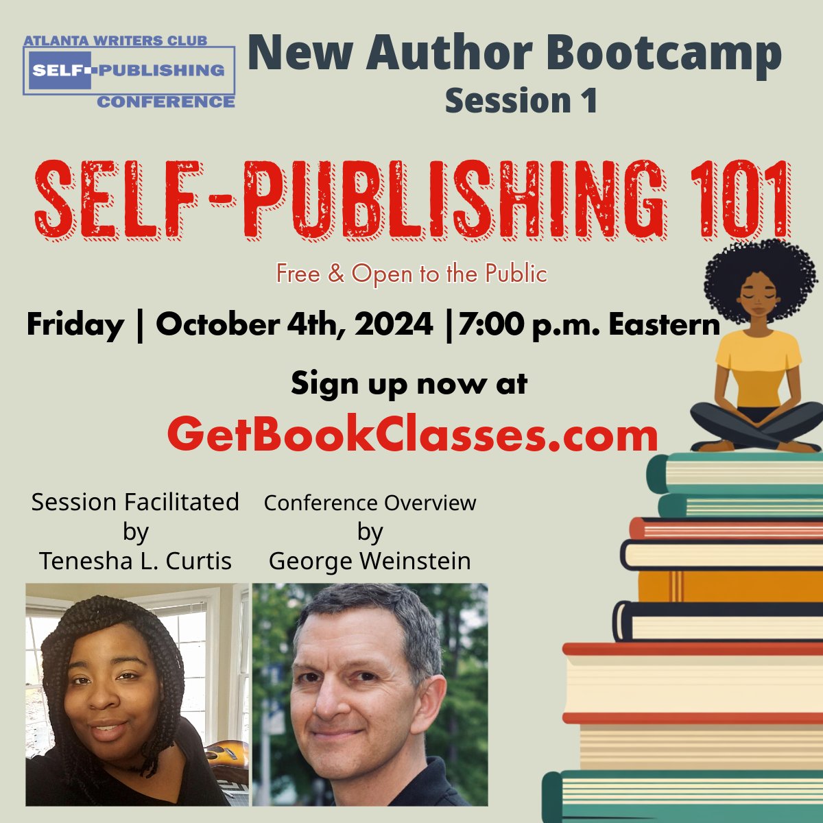 Do you know new writers considering becoming indie authors? Send them to GetBookClasses.com to sign up for this free event from the Atlanta Writers Club's Self-Publishing Conference! #ASPC25 #Writing #Publishing #Books #Authors #IndiePublishing #SelfPublishing