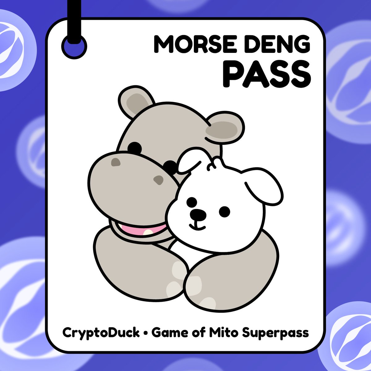 🎟️ MORSE DENG PASS x 20 🦛

Mint 👉 highlight.xyz/mint/base:0x2E…
🗓️ (FCFS. Base, 0.01 ETH) เปิดมินต์ 11:00 น.
🛒 Opensea: opensea.io/collection/mor…
📸 Holders snapshot : 25 Sep 11am UTC

แอดเพิ่ม supply เป็น 20 ชิ้นนะครับ
โดยจะมี 2 ใน 20 NFT ที่เป็นพื้นหลัง Mitosis แบบในภาพ