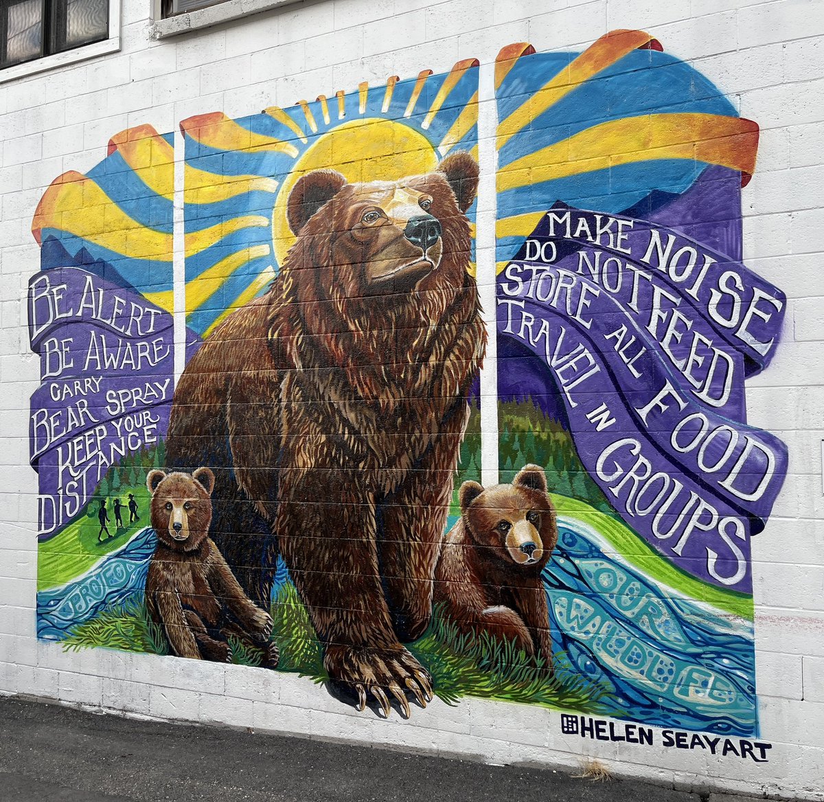 LindaPeters64's tweet photo. Love the vibrant Bear Aware mural in Alaska! 
#top4Bears #Top4Theme https://t.co/amMM60dIpr