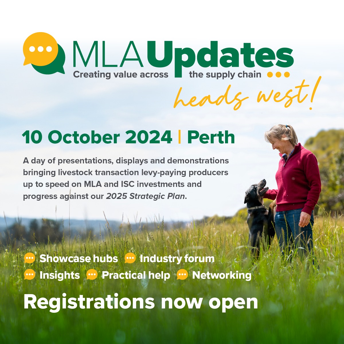 Sheep Producers Australia (@sheepproducers) on Twitter photo It's time to consider registering for the <a href="/meatlivestock/">Meat & Livestock Australia</a> MLA Updates in Perth.
This is an opportunity to see how your levies are invested, hear the latest marketing insights and explore new technologies. Registration is free here updates.mla.com.au It's time to consider registering for the <a href="/meatlivestock/">Meat & Livestock Australia</a> MLA Updates in Perth.
This is an opportunity to see how your levies are invested, hear the latest marketing insights and explore new technologies. Registration is free here updates.mla.com.au