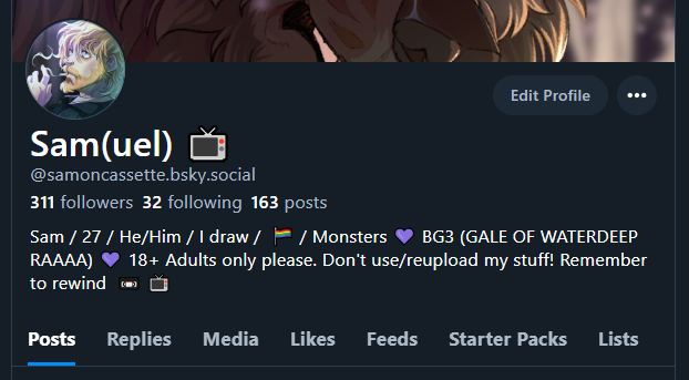 SamOnCassette's tweet photo. Hi babes, just reminding you all of this little thing 💙💙💙 Been a bit inactive over there BUT in light of potential changes here, I figure it's a good time to share!

Ignore that weird screamy text in my bio idk how that got there 🤔 https://t.co/214WiNsJqR