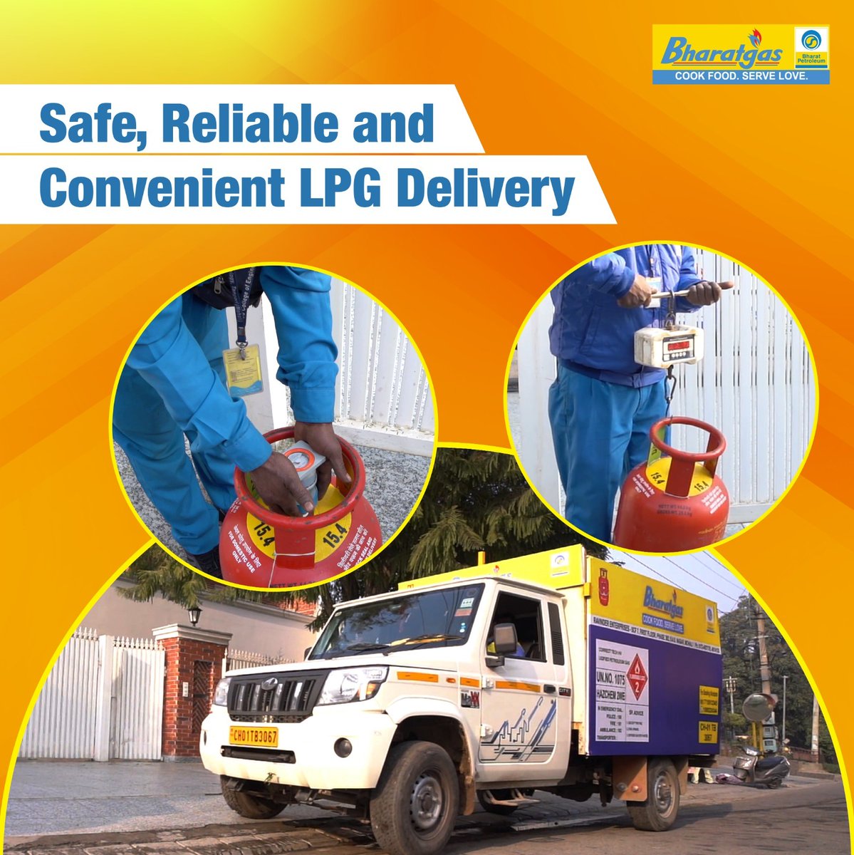 BPCLLPG's tweet photo. Experience seamless LPG cylinder delivery with Bharatgas. Safety is our priority and that's what we firmly believe in. Bharatgas deliveries are safer without any doubt
#SafeLPG #BharatgasService https://t.co/B4Jp4wE9kr