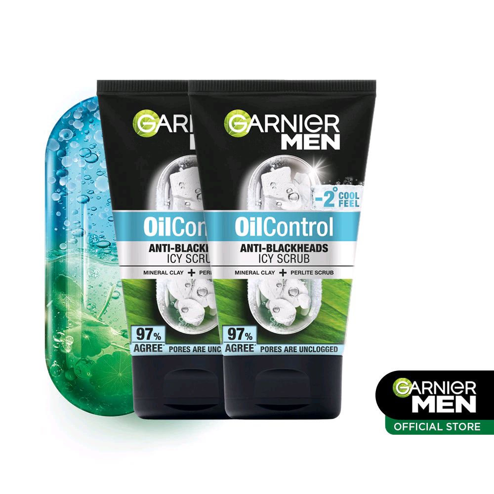 Cek (PAKET HEMAT ISI 2) Garnier Men Oil Control Anti Blackheads Brightening Icy Scrub Facial Cleanser Skin Care - 100ml dengan harga Rp70.200. Dapatkan di Shopee sekarang! s.shopee.co.id/9Uivwvltfl?sha…
