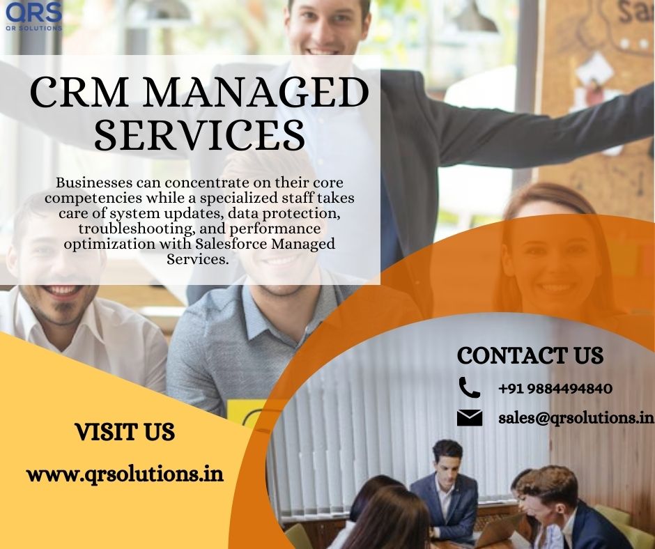 QRS_India's tweet image. CRM Managed Services free up internal resources, allowing organizations to focus on core business activities while experts handle the technical aspects. Visit us! surl.li/ulpjvo
#managedserviceproviderstrichy #salesforcemanagedservices #crmmanagedservices