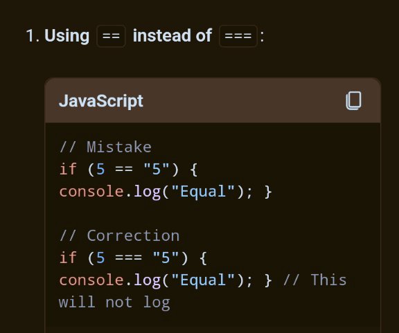 e_opore's tweet image. Top 20 JavaScript Coding Mistakes and Corrections⬇️