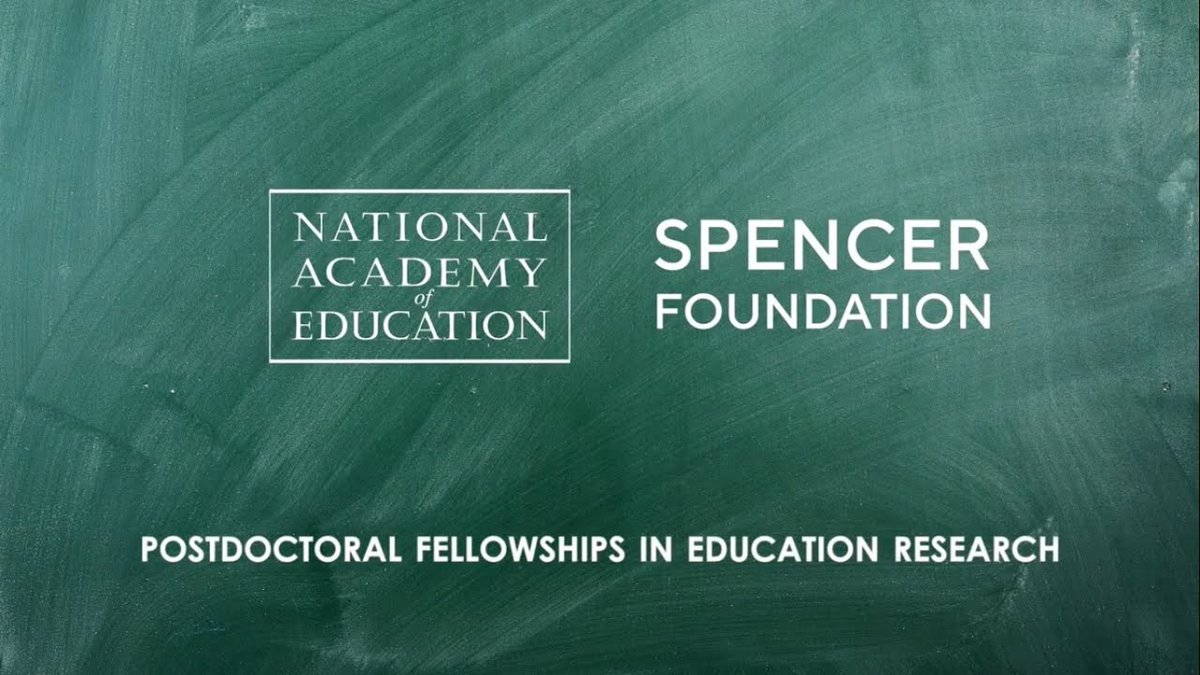 The <a href="/NAEduc/">NAEd</a>/<a href="/Spencer_Fdn/">Spencer Foundation</a> Postdoctoral Fellowship supports early-career scholars working in critical areas of educational scholarship. During this cycle, 25 fellows will receive $70,000 to support their academic research. Apply by November 7 at 5 PM ET. naeducation.org/naed-spencer-p…