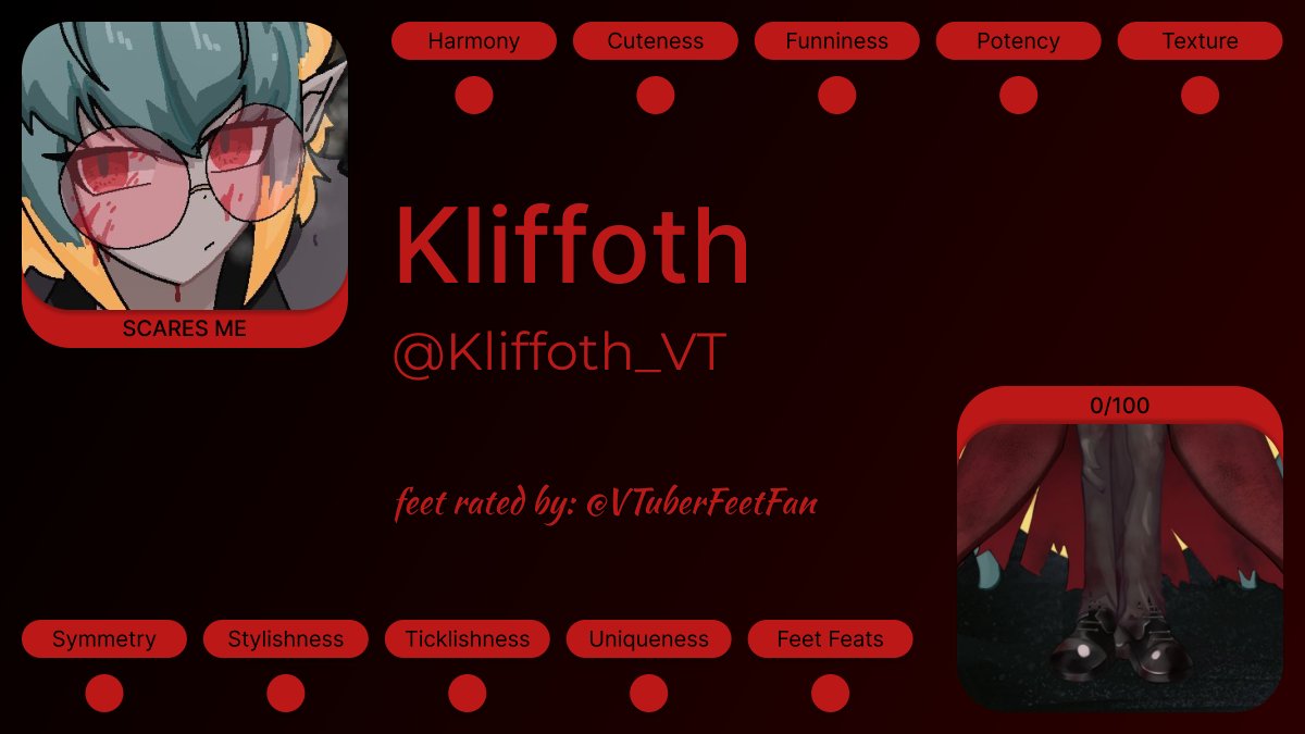 VTFeetAnalyser's tweet photo. 325. @/Kliffoth_VT
Feet rating by @/VTuberFeetFan

#VTuber https://t.co/RoddKDTFQL