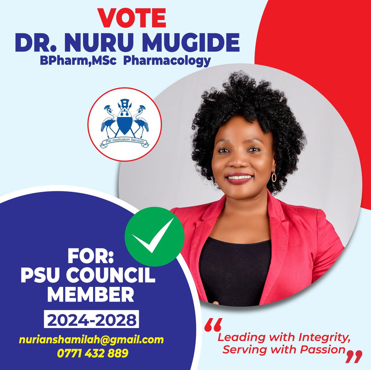 I will be voting for Dr. Nuru