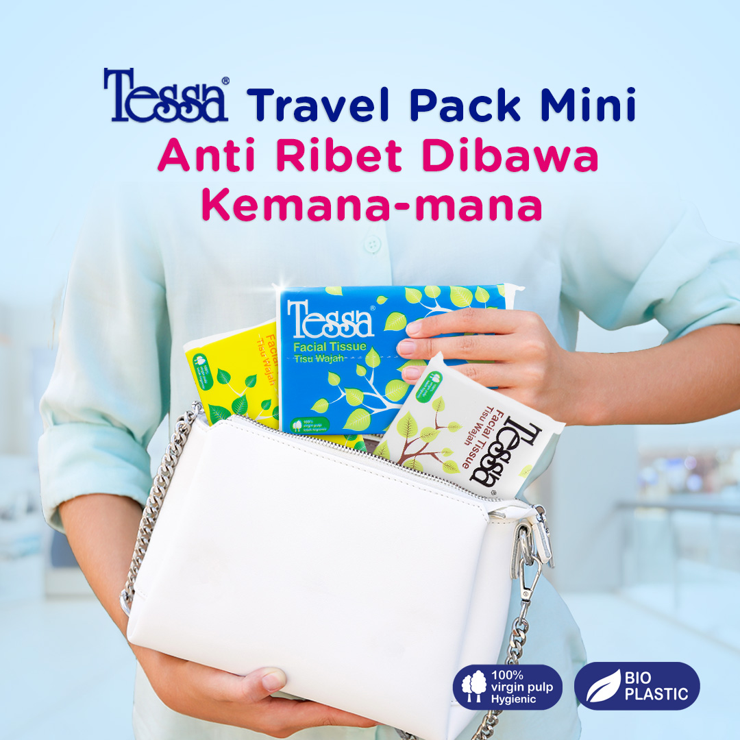 Tessa Travel Pack Mini udah paling cocok untuk dibawa kemana-mana buat para Bestie cewe ataupun cowo nih. Selain kemasan yang praktis dan kece, Tessa Travel Pack Mini kemasannya Bioplastik loh Bestie… jadi sangat ramah lingkungan 😍
#TissueYaTessa #TravelPack #TissueTravelPack