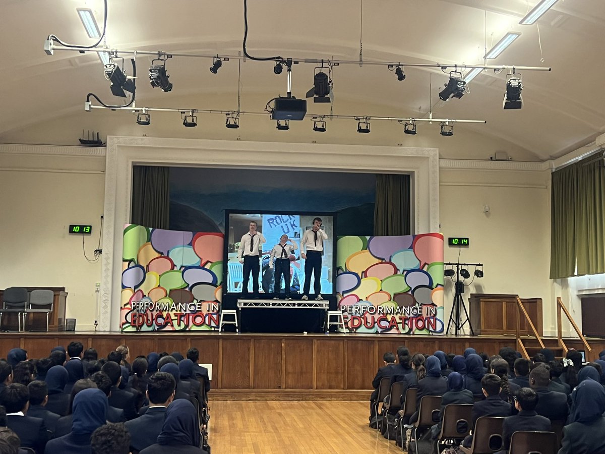 Year 7 are enjoying their “Streetwise” road safety performance assembly this morning!