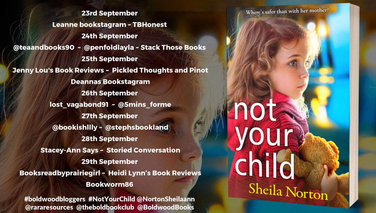 teaandbooks90's tweet photo. https://t.co/9KLAlSD28O
- BOOK TOUR REVIEW -
Not Your Child - Sheila Norton.
@rararesources @BoldwoodBooks
#NotYourChild #WomensFiction https://t.co/UKYsKUS0Cx