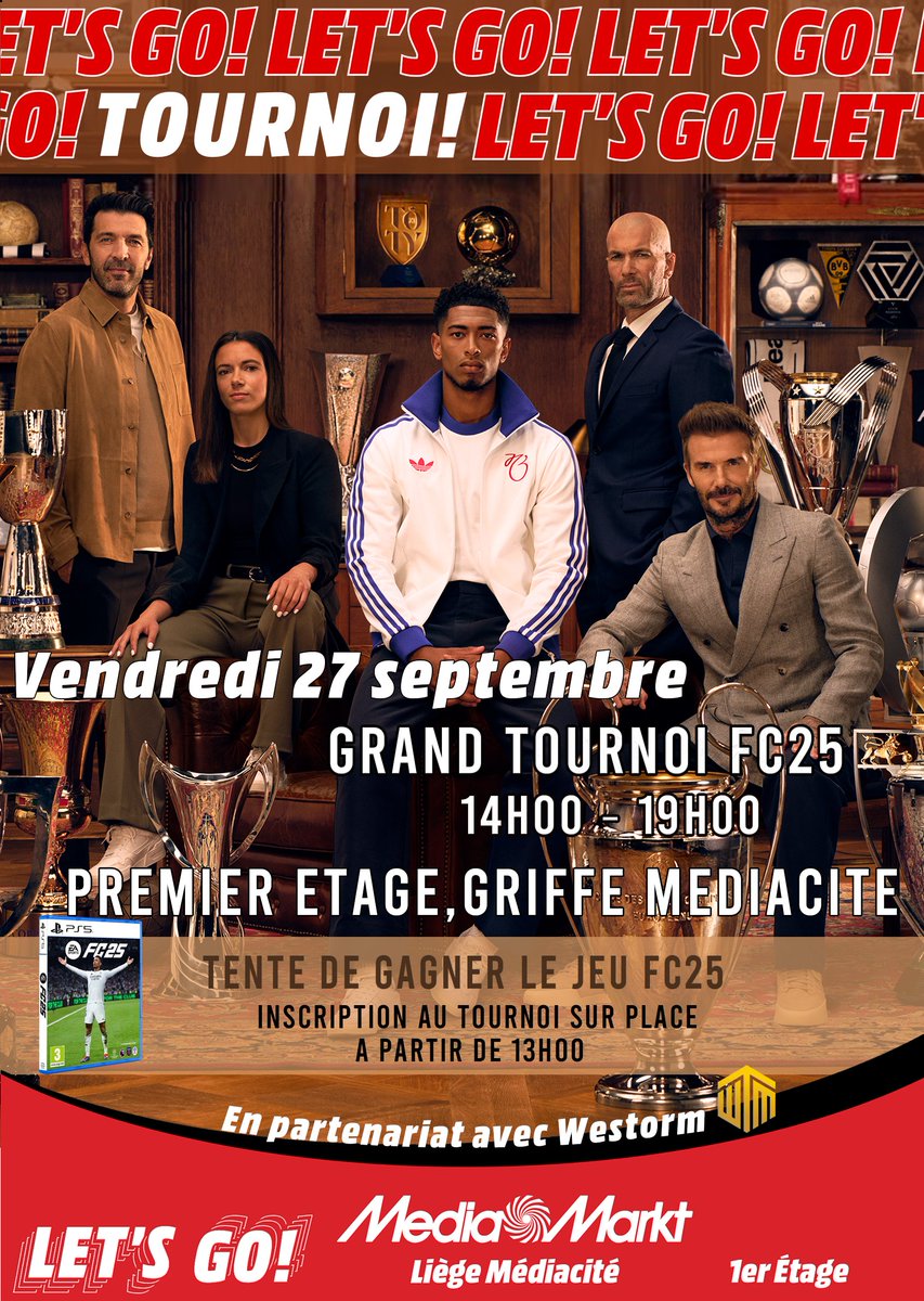 Un event #FC25 à Liège ce vendredi 27 septembre ! <a href="/FUTwithApero/">Xavier Izzi</a> <a href="/WESTORMofficiel/">THE WESTORM E-SPORT</a> <a href="/MediaMarktBEfr/">MediaMarkt BE fr</a> ! 🥳

Tous les évènements esports belges dans notre calendrier sur lan-area.be 🥰