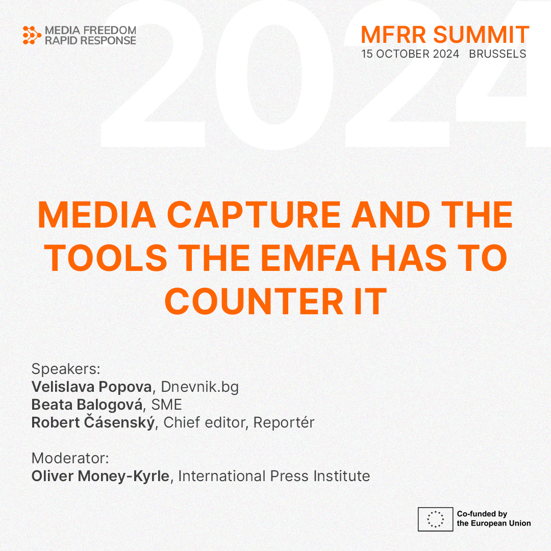 📰 Can the European Media Freedom Act help stop media capture? Explore the #EMFA’s potential to protect journalism from political interference at #MFRRSummit2024, with Velislava Popova, <a href="/BalogovaBeata/">Beata Balogova</a>, <a href="/RCasensky/">Robert Casensky</a>, &amp; our <a href="/ollymk/">Oliver Money-Kyrle</a>.

🗓️ October 15, Brussels: mfrr.eu/mfrr-summit-20…