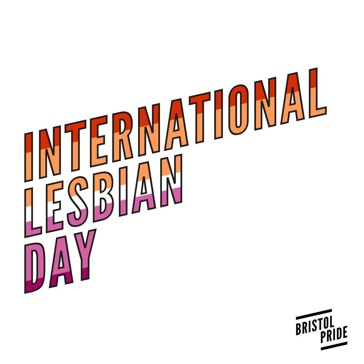 Bristol Pride are celebrating #InternationalLesbianDay It's an annual awareness day taking please each Oct 8th, that celebrates lesbian culture and identity in our LGBT+ community. Let's celebrate the lesbians in our lives &amp; support this important part of our community 
❤️🧡🩷