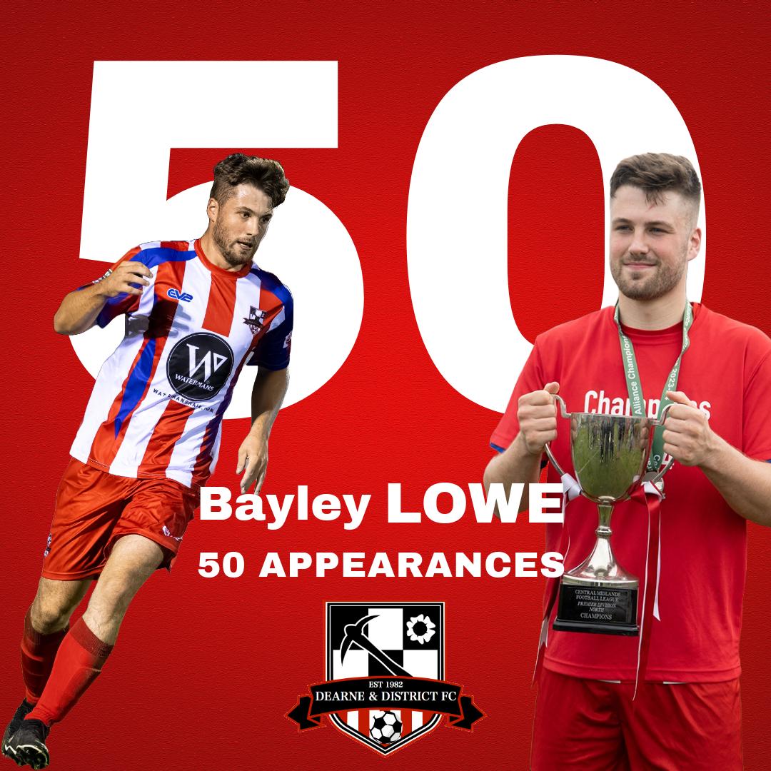 5️⃣0️⃣ Appearances

Tonight, Bayley Lowe makes his 50th appearance for Dearne. 

He officially joins the 50 club! 💫

Congratulations, <a href="/baz_lowe30/">BL</a>! 

#wadadaw