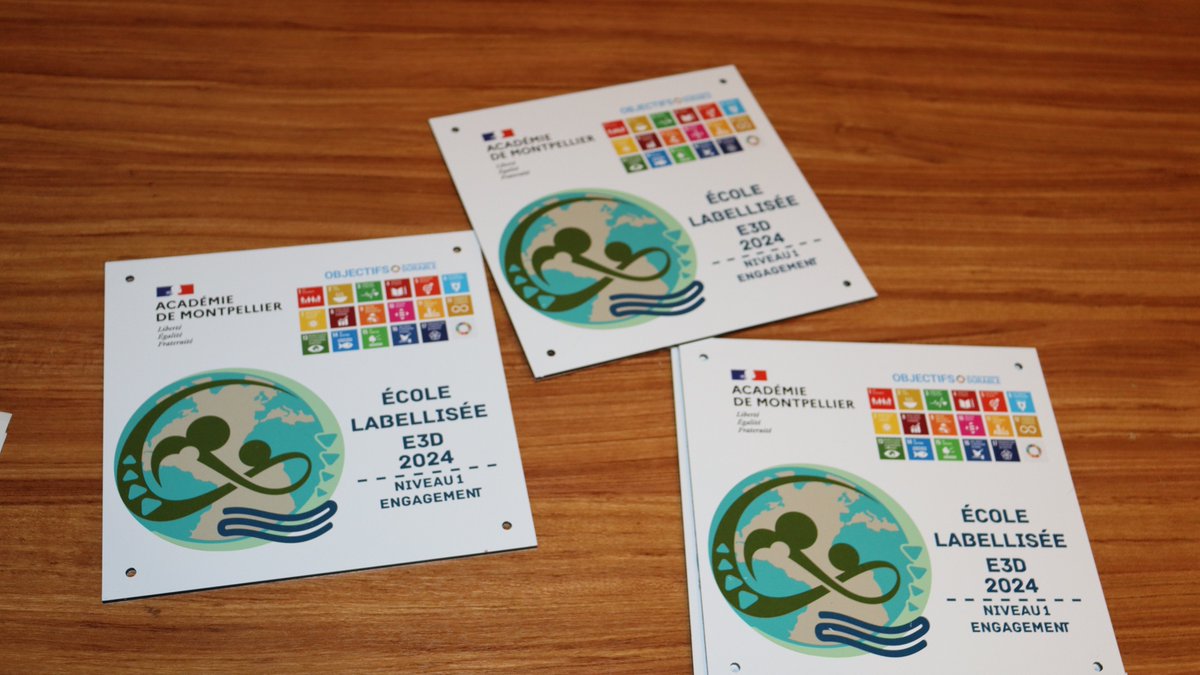 Remise des labels E3D pour 11 délégations d'écoles de <a href="/montpellier_/">Ville de Montpellier</a> ( sur les 23 primées)par <a href="/GeronesV/">Gerones-Troadec Véronique</a> <a href="/cmartel30665349/">Corine Martel</a> et <a href="/MahuziesP/">Mahuziès Philippe</a> .L'occasion de mettre à l'honneur l'#engagement de ces élèves et leurs enseignants. De multiples projets #EDD récompensés 👏👏<a href="/edd_acmtp/">EDD Montpellier</a> #herault