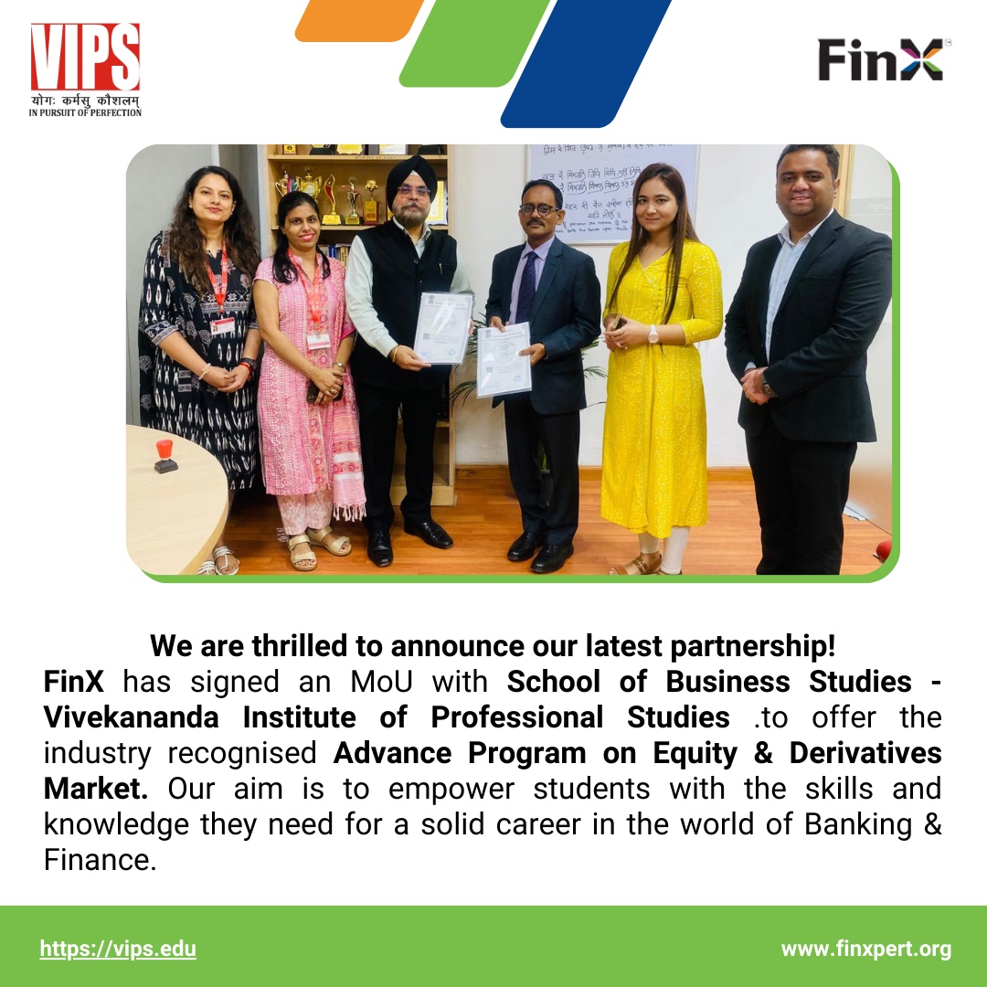 Thank you Vivekananda Institute of Professional Studies for entrusting us with your support and for your commitment to nurture young talent. 

Together, we will equip the next generation with the essential tools to thrive in the dynamic world of banking and finance.