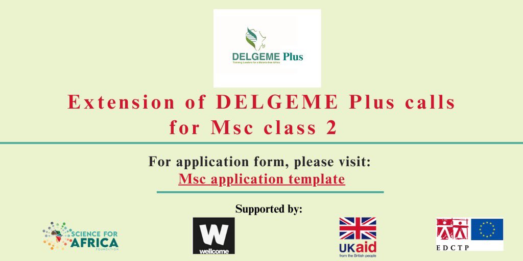 September 30, 2024 is the new deadline!

Extension of DELGEME Plus calls for application for Msc class 2 in Antimicrobial Resistance until September 30, 2024.

Please click on the link to see

delgeme.org/delgemeplus/ca…