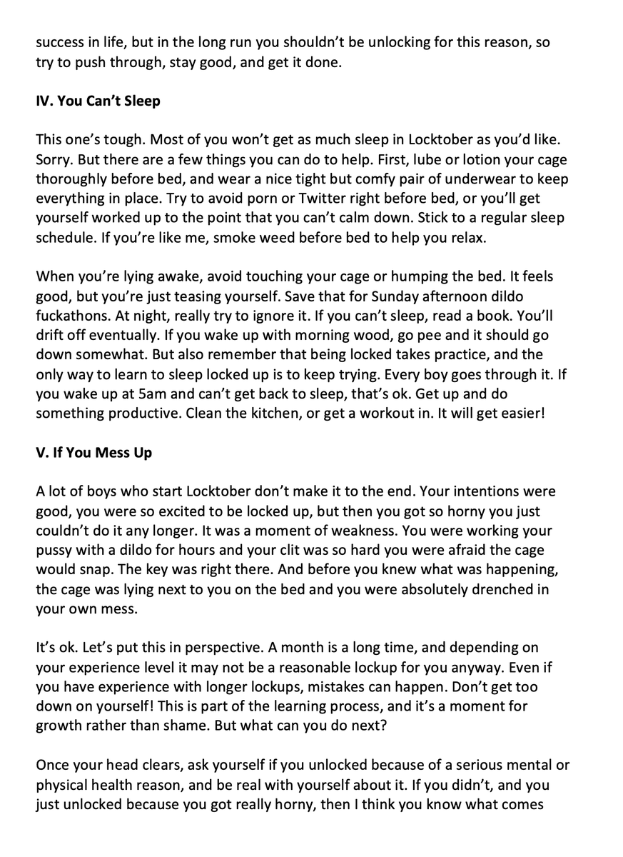 petercagenyc's tweet photo. Thinking about trying Locktober? Going a full month locked in your cage, straining, leaking, desperate for relief? Think you can do it?

Here's my best practical advice for anyone considering Locktober. Read up and get ready. One more week.

https://t.co/nE9LKSSl9I https://t.co/XDHjvFj3iv