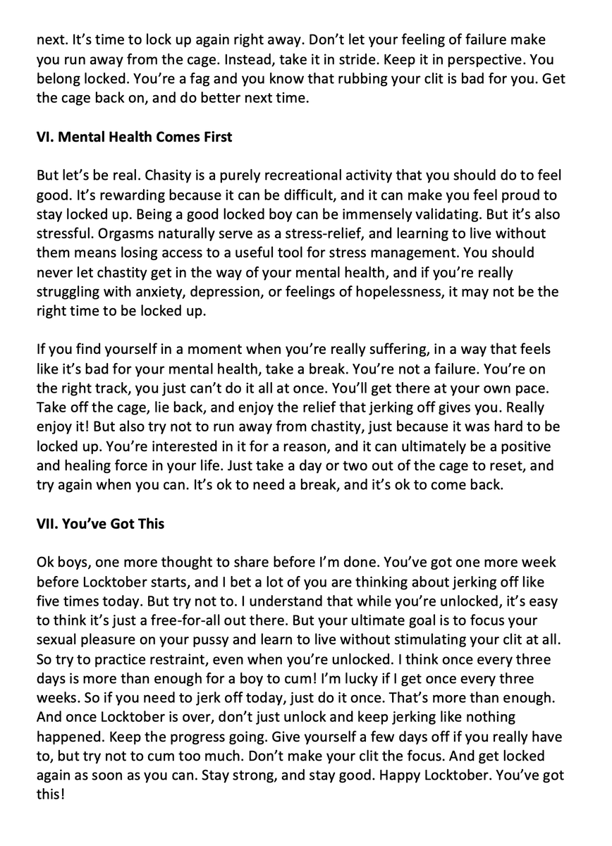 petercagenyc's tweet photo. Thinking about trying Locktober? Going a full month locked in your cage, straining, leaking, desperate for relief? Think you can do it?

Here's my best practical advice for anyone considering Locktober. Read up and get ready. One more week.

https://t.co/nE9LKSSl9I https://t.co/XDHjvFj3iv