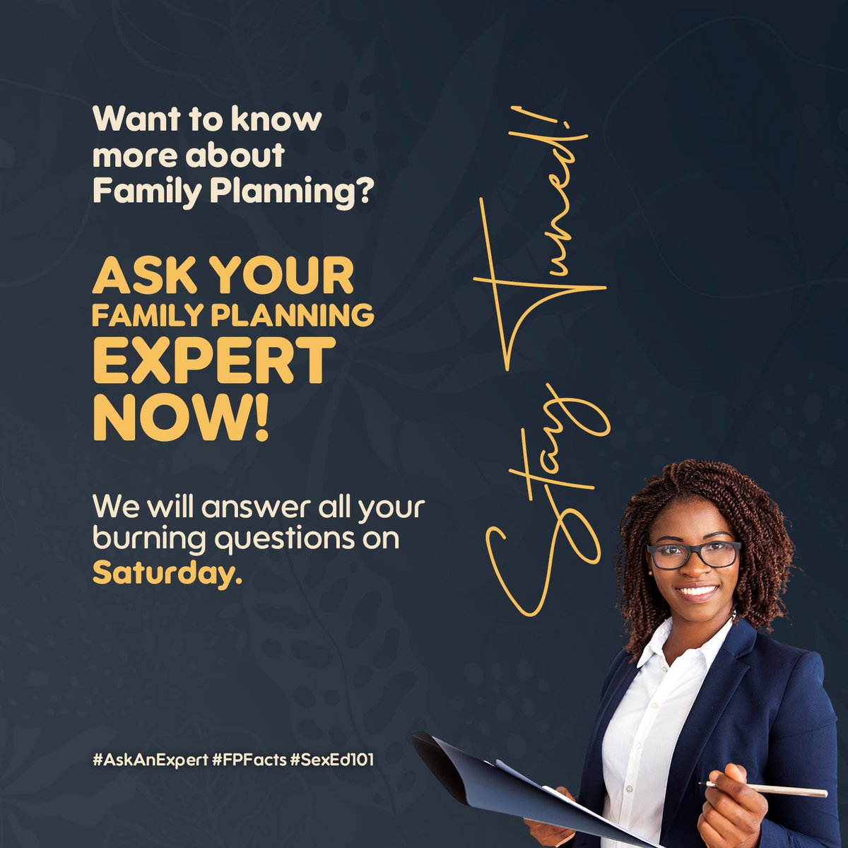You must have dying questions ?
Add them to the thread or slide into the DMs 

Saturday we answer all!
#MyBodyMyPlan #FPWeek2024