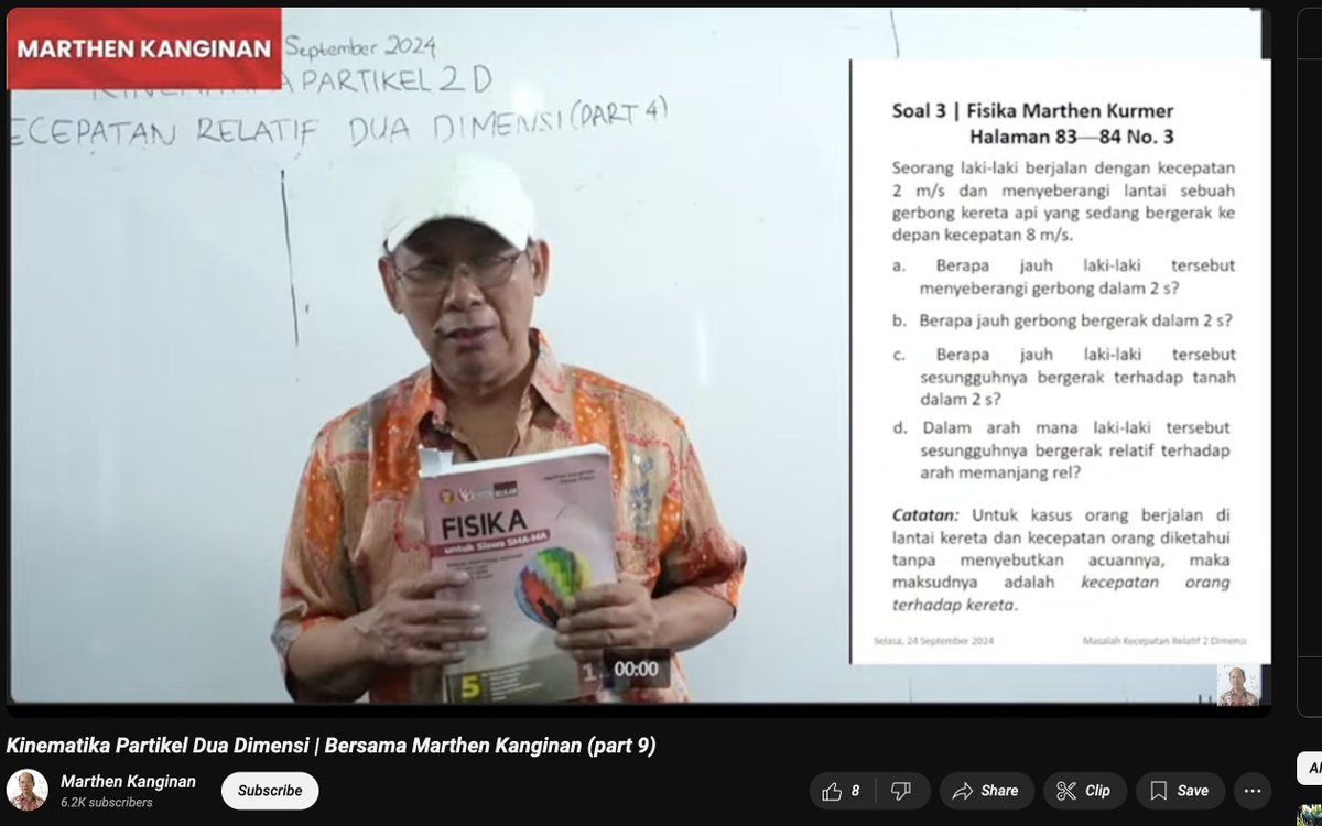 Baru tau penulis buku legendaris yang selalu jadi momok tiap pelajaran fisika sekarang punya channel Youtube
