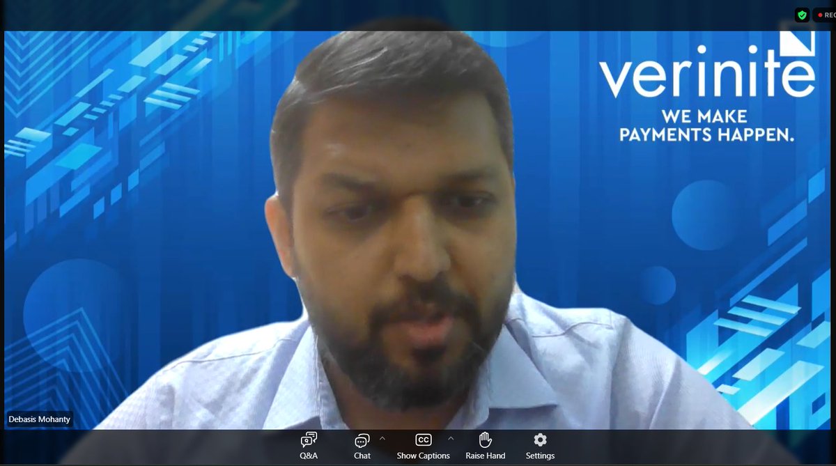 Verinite's tweet photo. 🔴 LIVE: Debasis highlights the importance of treating #CardMigration as one umbrella project, not 50 smaller ones. This holistic approach helps mitigate risks and ensures smoother execution.
#RiskManagement #TechLeadership #DigitalTransformation https://t.co/Eho0W6SUeV