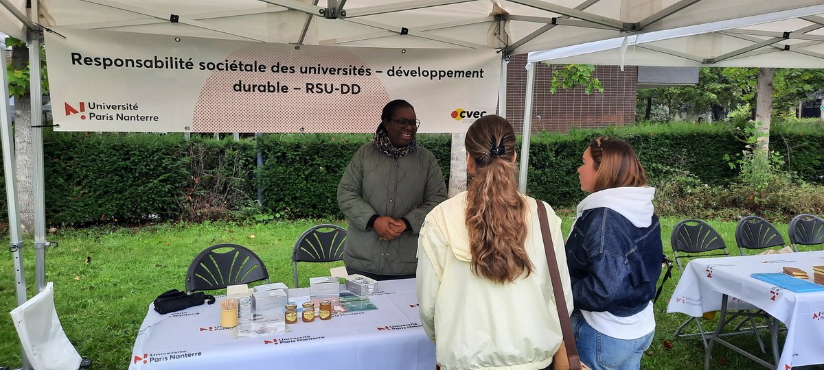 RSU-DD Université Paris Nanterre (@rsudd_upn) on Twitter photo Le service <a href="/rsudd_UPN/">RSU-DD Université Paris Nanterre</a> de l'université <a href="/UParisNanterre/">Université Paris Nanterre</a> est présent sur un stand à l'occasion de la crémaillère de la maison de l'étudiant. Biodiversité, mobilités douces et solidarité sont au coeur des échanges. <a href="/sup_recherche/">Ministère Enseignement supérieur et Recherche</a> <a href="/etudiantgouv/">Etudiant.gouv</a> @AssoCirses <a href="/yettai/">Youssef ETTAÏ</a> Le service <a href="/rsudd_UPN/">RSU-DD Université Paris Nanterre</a> de l'université <a href="/UParisNanterre/">Université Paris Nanterre</a> est présent sur un stand à l'occasion de la crémaillère de la maison de l'étudiant. Biodiversité, mobilités douces et solidarité sont au coeur des échanges. <a href="/sup_recherche/">Ministère Enseignement supérieur et Recherche</a> <a href="/etudiantgouv/">Etudiant.gouv</a> @AssoCirses <a href="/yettai/">Youssef ETTAÏ</a>