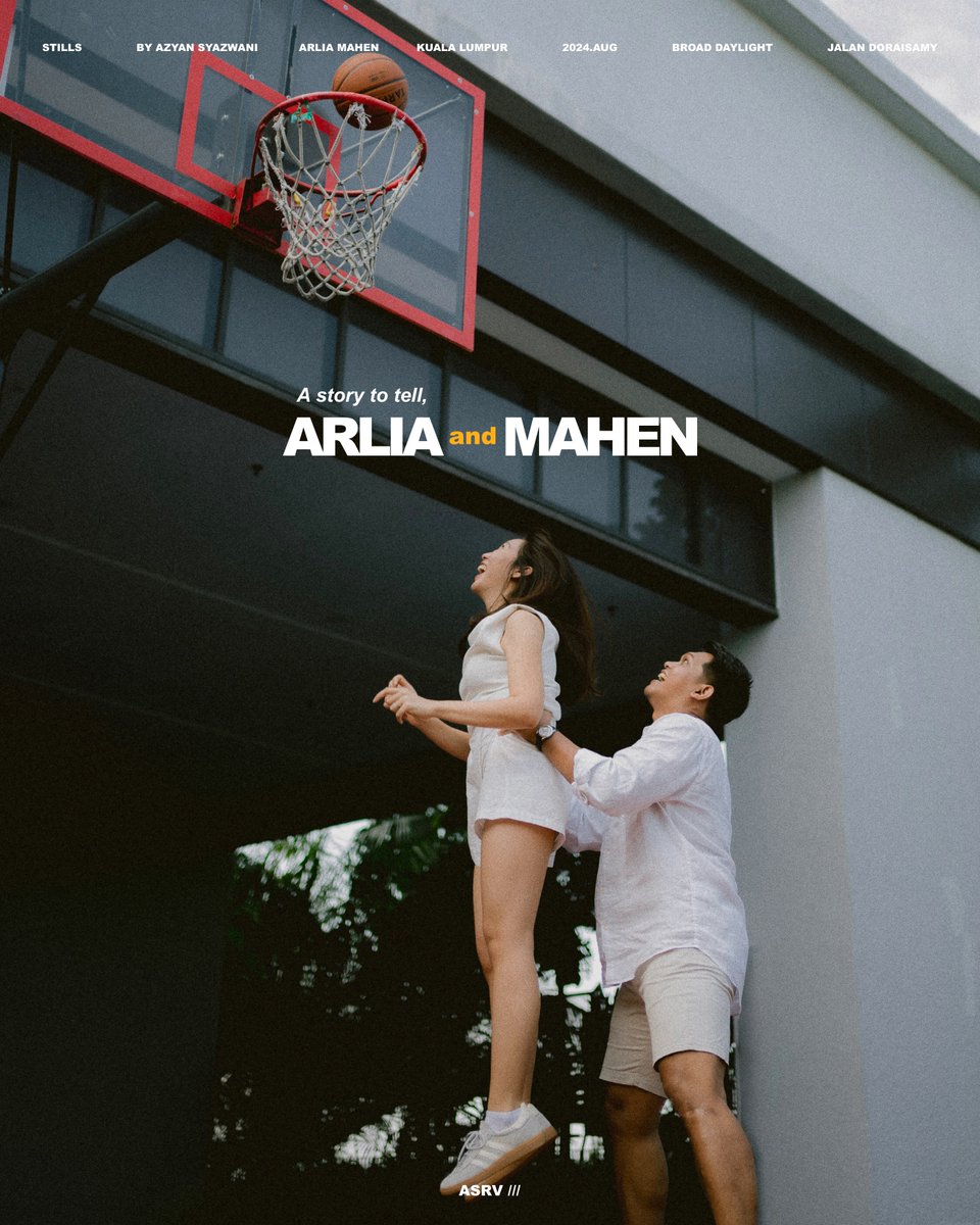 azyn_'s tweet photo. "We met at a basketball game."

So here you go, a photoshoot session that resembles how Arlia and Mahen met. They are both from Indonesia, thank you for choosing KL as your prewed destination. Haaa gittew dah macam stewardess pulak aku hahaha https://t.co/ogLv8gaB58